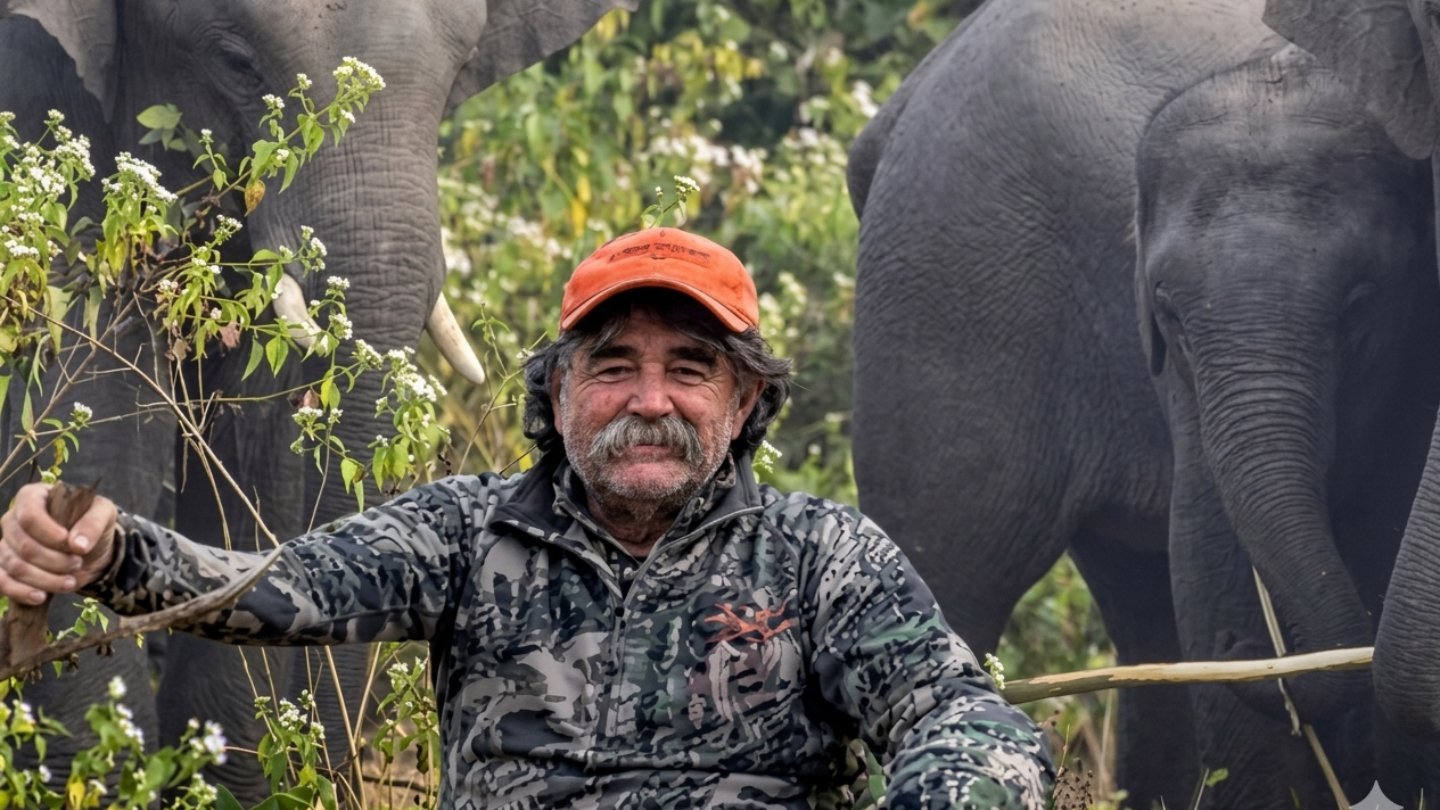 Cazador muerto en África